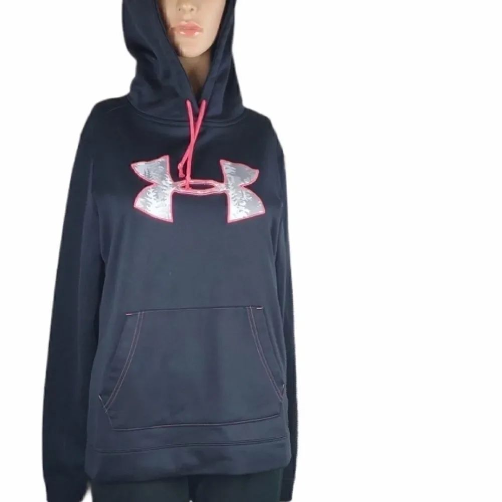 Under Armour Black & Pink Pullover Hoodie